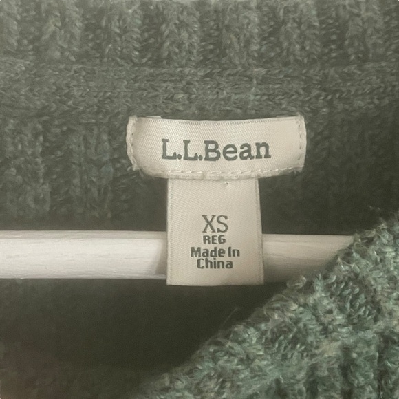 L.L. Bean Cable Sweater Crewneck Green Size XS - Picture 6 of 7